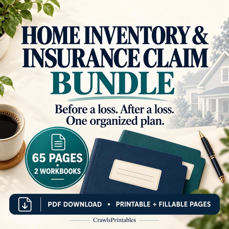 Home Insurance Claim Bundle printable pages