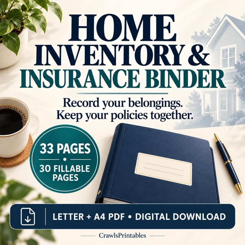 Home Inventory Binder printable PDF preview